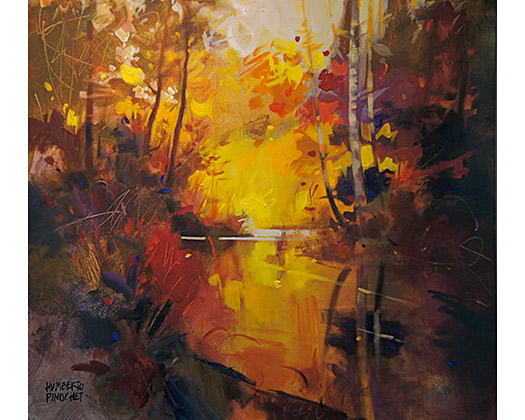 Fin de jour sur la rivière